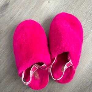 UGG Pink Fluffy Slippers